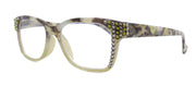 Aya, (Bling) Women Reading Glasses Adorned W (Olivine, Black Diamond) Genuine Austrian Crystals. Fancy Readers, Green Square NY Fifth Avenue