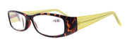 All Favorite, (Premium) Reading Glasses High End Fashion Reader Rectangular Style (Lime Green, Tortoise Brown) +4 +4.5 +5 +6 NY Fifth Avenue
