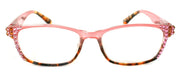 Desiree, (Bling) Women Reading Glasses W (Light Rose, Cooper) Genuine European Crystals +1.5 ..+6 Square High Strength NY Fifth Avenue