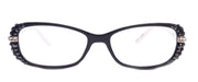 Glamour Quilted, (Bling) Reading Glasses For Women W (Hematite, Clear) Genuine European Crystals +1.25..+3 (Black, White) NY Fifth Avenue