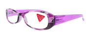 Dashing Stripes, (Premium) Reading Glasses High End Reader +1.25..+3.25 Magnifying, Rectangular (Purple) Optical Frame. NY Fifth Avenue