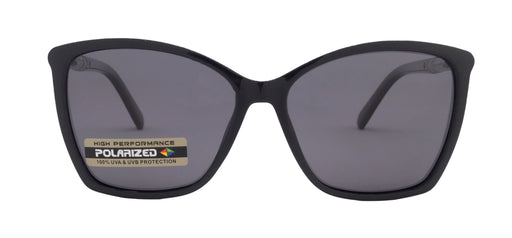 Andalusia, (Polarized) Women Sunglasses, 1.1mm Polarized Grey Lenses, 100% UVA UVB Protection (Black, Square) (Silver) NY Fifth Avenue