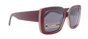 Lily, (Polarized) Women Sunglasses 1.1mm Polarized Grey Lenses, 100% UVA B Protection (Two Tone, Burgundy) Big Square, NY Fifth Avenue