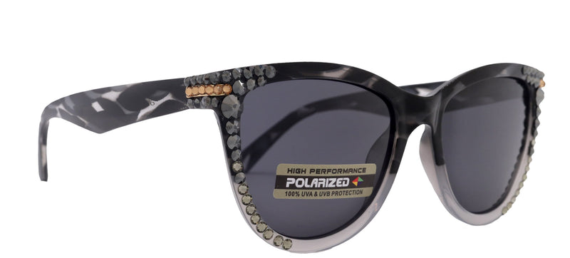 Polarized Premium Fashion sunglasses with Genuine European Crystals