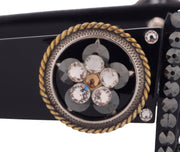 Western Rope edge Concho w/ Genuine European Crystals Women Bling Sunglasses