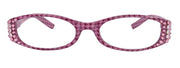 The Scottish, (Bling) Reading Glasses Embellished w (Rose, Clear) (Hounds Tooth Check) Rectangular (Pink) NY Fifth Avenue