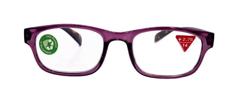 Jade Premium Reading Glasses High End Reading Glass +1.25 to +6.00 magnifying glasses, Square. optical Frames