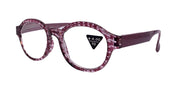 The Alchemist, (Premium) Reading Glasses, High End Readers, Magnifying Eyeglasses, (Pink Translucent) (Round) (Houndstooth) NY Fifth Avenue