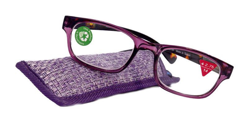 Jade Premium Reading Glasses High End Reading Glass +1.25 to +6.00 magnifying glasses, Square. optical Frames