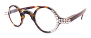 Picasso, (Bling) Women Reading Glasses W Clear Genuine European Crystals, Round (Brown) Tortoiseshell. NY Fifth Avenue