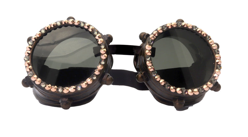 rave goggles Bling Steampunk Goggles Diesel, Vintage Style- NY Fifth Avenue