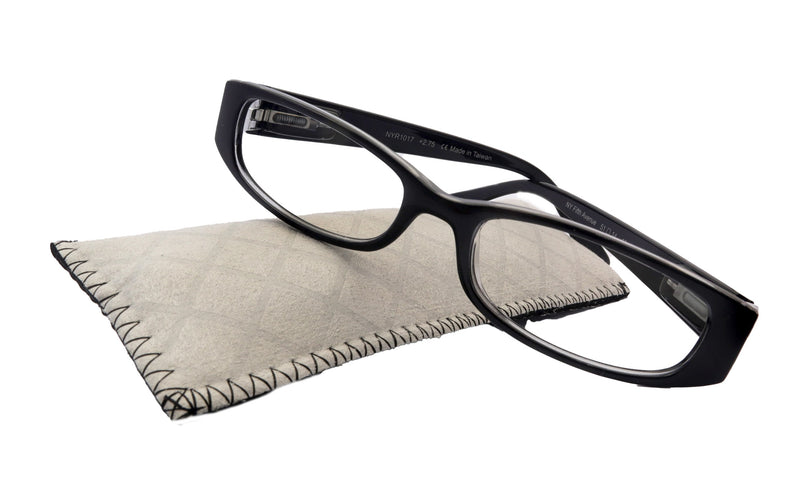 Elise, Bayonetta-style rectangular premium glasses, high-end readers: +0.00 +1.25, +3 magnifying reading glasses. NY Fifth Avenue.