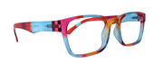 Amsterdam (Premium) Reading Glasses, High End women eyeglass Readers, readers glasses Multi Colors. Rectangular Shape ( Blue, Purple, Orange n Red)