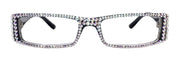 The French, ( Full Bling) (Fleur De Lis) Women Reading Glasses W (AB Aurora Borealis) Genuine European Crystals , NY Fifth Avenue