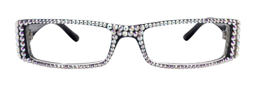 The French, ( Full Bling) (Fleur De Lis) Women Reading Glasses W (AB Aurora Borealis) Genuine European Crystals , NY Fifth Avenue