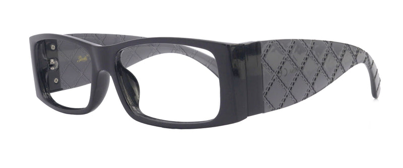 Assisi Reading Glasses, Black, Medium Frame, High End Readers, Bifocal, Reading Sunglasses, Trendy Style, NY Fifth Avenue