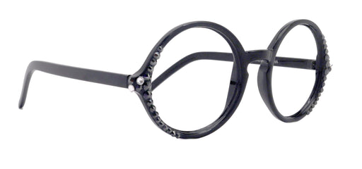 Mabel, Bling True Round vintage Reading Glasses Hematite European crystals Circle , Medium, NY Fifth Avenue