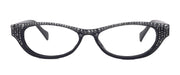 Felina Bling Cat Eyes, Women Reading Glasses Adorned W (Hematite) Genuine European Crystals ( Black) Frame, NY Fifth Avenue.