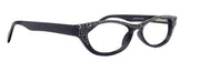 Felina Bling Cat Eyes, Women Reading Glasses Adorned W (Hematite) Genuine European Crystals ( Black) Frame, NY Fifth Avenue.