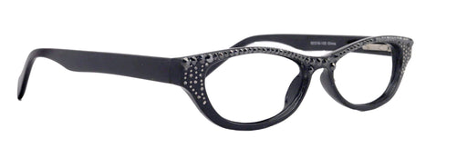 Felina Bling Cat Eyes, Women Reading Glasses Adorned W (Hematite) Genuine European Crystals ( Black) Frame, NY Fifth Avenue.