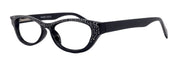 Felina Bling Cat Eyes, Women Reading Glasses Adorned W (Hematite) Genuine European Crystals ( Black) Frame, NY Fifth Avenue.