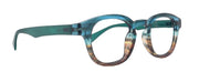 Sorbet Premium Reading Glasses High End Readers +1.25 .. +3.00 (Blue, Brown Transparent) Round Optical Frames. NY Fifth Avenue.