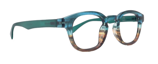 Sorbet Premium Reading Glasses High End Readers +1.25 .. +3.00 (Blue, Brown Transparent) Round Optical Frames. NY Fifth Avenue.