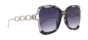 Poppy Glamorous Bling Square Women Sunglasses W Clear Genuine European Crystals, 100% UV Protection. NY Fifth Avenue