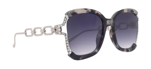 Poppy Glamorous Bling Square Women Sunglasses W Clear Genuine European Crystals, 100% UV Protection. NY Fifth Avenue