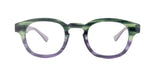 Premium Reading Glasses High End Readers +1.25 .. +4.00 (Purple, Green Transparent) Round Optical Frames. NY Fifth Avenue.