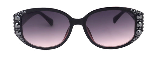 Petunia Bling Women Sunglasses W Hematite and Genuine European Crystals, 100% UV Protection. NY Fifth Avenue