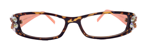 All Favorite, (Bling) Reading Glasses Women Adorned W European Crystals (Tortoise Brown) Frame +4 +4.5 +5 +6 NY Fifth Avenue.