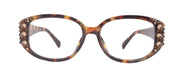 Petunia Bling Reading Glasses, Copper W Brown, Large Frame, High End Readers, Bifocal, Reading Sunglasses, Trendy Style, NY Fifth Avenue