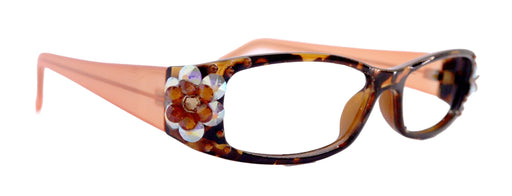 All Favorite, (Bling) Reading Glasses Women Adorned W European Crystals (Tortoise Brown) Frame +4 +4.5 +5 +6 NY Fifth Avenue.
