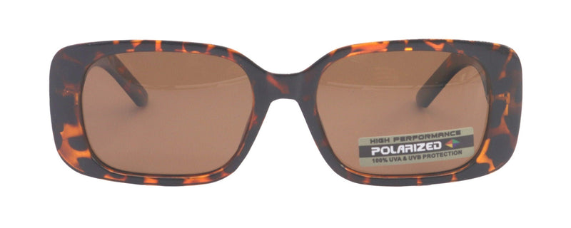 Orion Polarized Women Sunglasses, 1.1mm Polarized Brown Lenses, 100% UVA UVB Protection (Brown, Square) NY Fifth Avenue