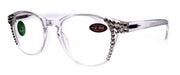 Catalina, (Bling) Women Reading Glasses W (Clear) Genuine European Crystals (Clear Translucent Round Frame). +1.50..+3 NY Fifth Avenue