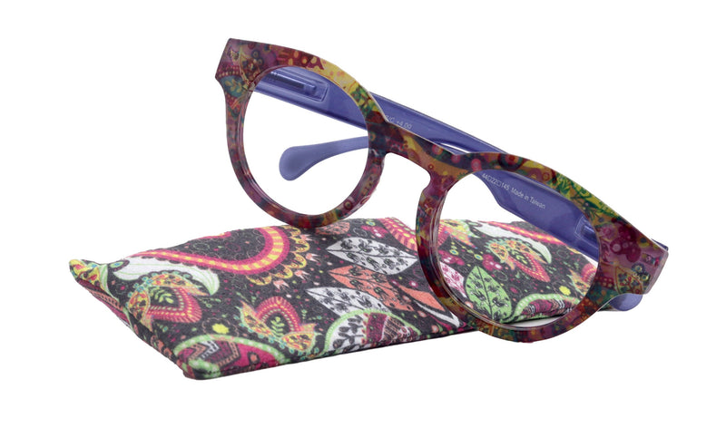 Selena Premium Reading Glasses High End Readers +1.25 .. +3.00 +4.00 (Blue) Round Optical Frames. NY Fifth Avenue.