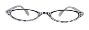 The Marvelous, (Bling) Women Reading Glasses W (Full Bottom) (Clear) European Crystals (Black) +1.50..+3.00 Lower Nose, NY Fifth Avenue