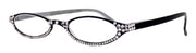 The Marvelous, (Bling) Women Reading Glasses W (Full Bottom) (Clear) European Crystals (Black) +1.50..+3.00 Lower Nose, NY Fifth Avenue