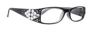 Merkel, (Bling) Diamond Crystal Bling Women Reading Glasses, Adorned w (Clear) Genuine European Crystals (Rectangular) NY Fifth Avenue.