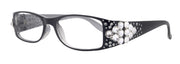 Merkel, (Bling) Diamond Crystal Bling Women Reading Glasses, Adorned w (Clear) Genuine European Crystals (Rectangular) NY Fifth Avenue.