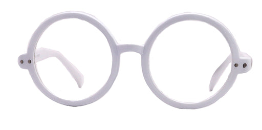 Zelda, (Reading Glasses) (Premium) Big True Round vintage (LWhite) X Large Eye, Oversize, NY Fifth Avenue