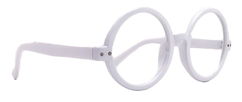 Zelda, (Reading Glasses) (Premium) Big True Round vintage (LWhite) X Large Eye, Oversize, NY Fifth Avenue