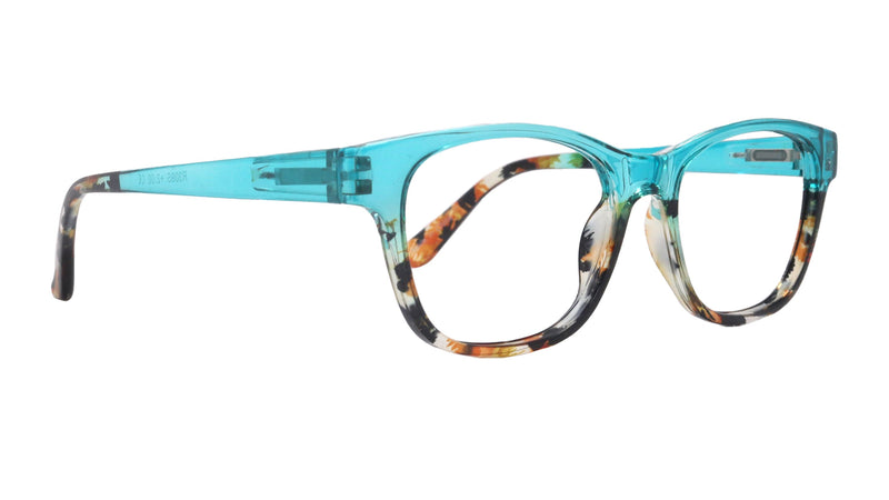 Dominique (Premium) Women Reading Glasses, High End Reader, Magnifying, Square Style (Green Tortoise Brown) Optical Frame. NY Fifth Avenue