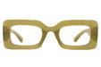 Premium Reading Glasses, High End Readers +1.25..+3 Magnifying Glasses Olive transparent Rectangular NY Fifth Avenue