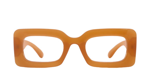 Sophie Premium Reading Glasses, High End Readers +1.25..+3 Magnifying Glasses ORANGE Rectangular NY Fifth Avenue