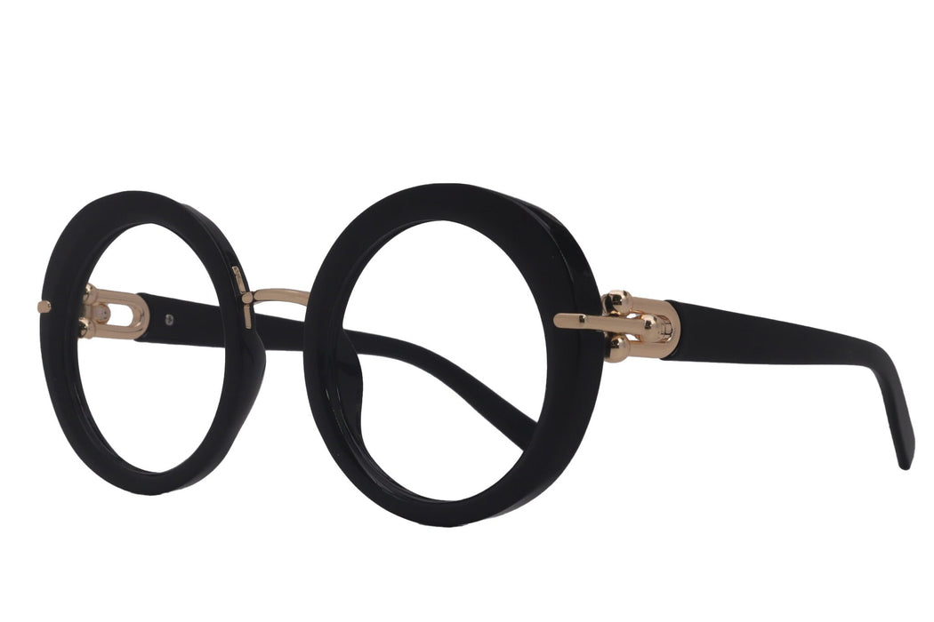 Kennedy Premium True Round vintage Reading Glasses (Black) Circle Eye, Medium, Large, NY Fifth Avenue