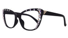 Parisian Bifocal OR Non-Bifocal Black Reading Glasses with Clear AB European crystals Cat-Eye Chic, Inspired by NY Fifth Avenue