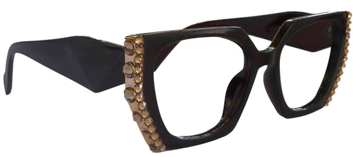 Córdoba Bling Line Bifocal OR Non-Bifocal Reading Glasses for Women, Adorned with Genuine European Crystals square NY Fifth Avenue