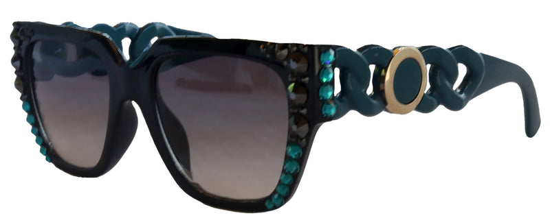 Belleville, BLING Line Bifocal (Clear On Top) Reading Sunglasses for Women OR Non-Bifocal Readers Sunglasses (Hematite W Zircon) NY Fifth Avenue